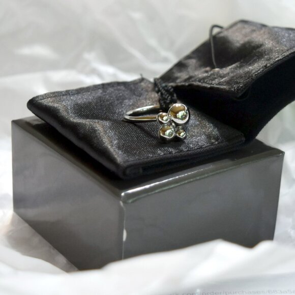 Calvin Klein Silver Ring Fidget Paw Print NWT - Picture 3 of 6